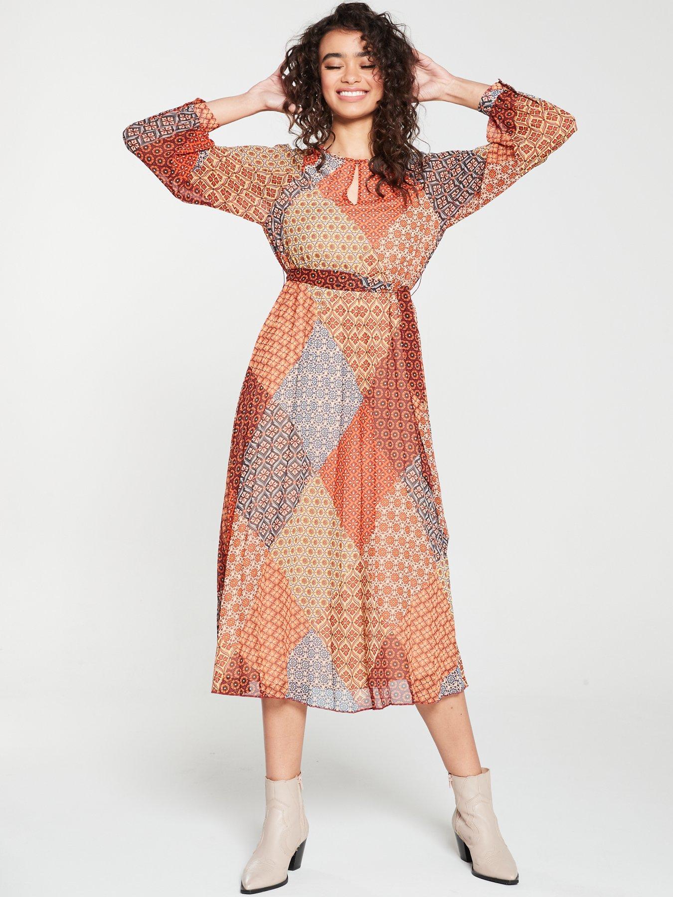 Warehouse geo 2025 print dress