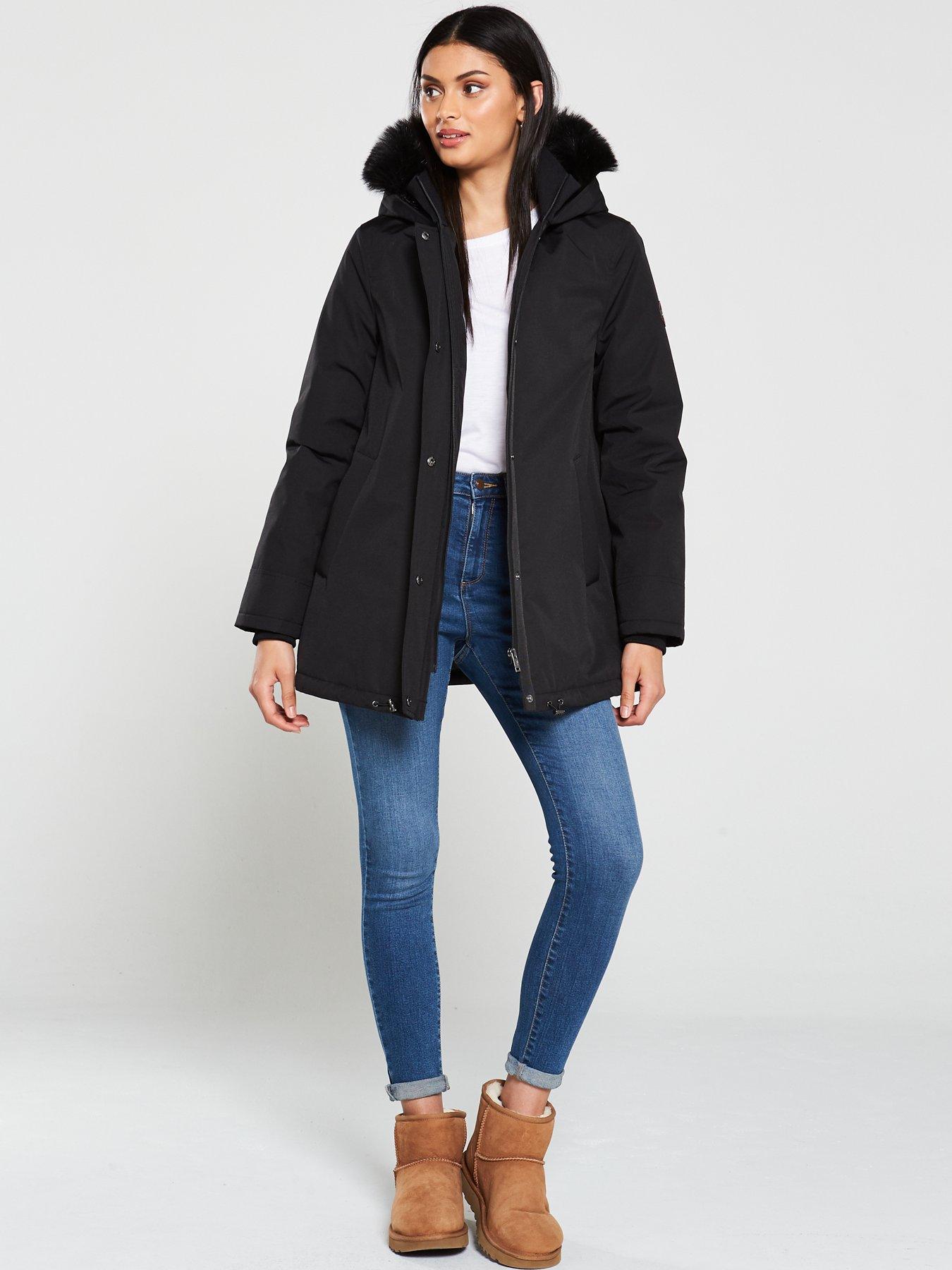 black parka coat