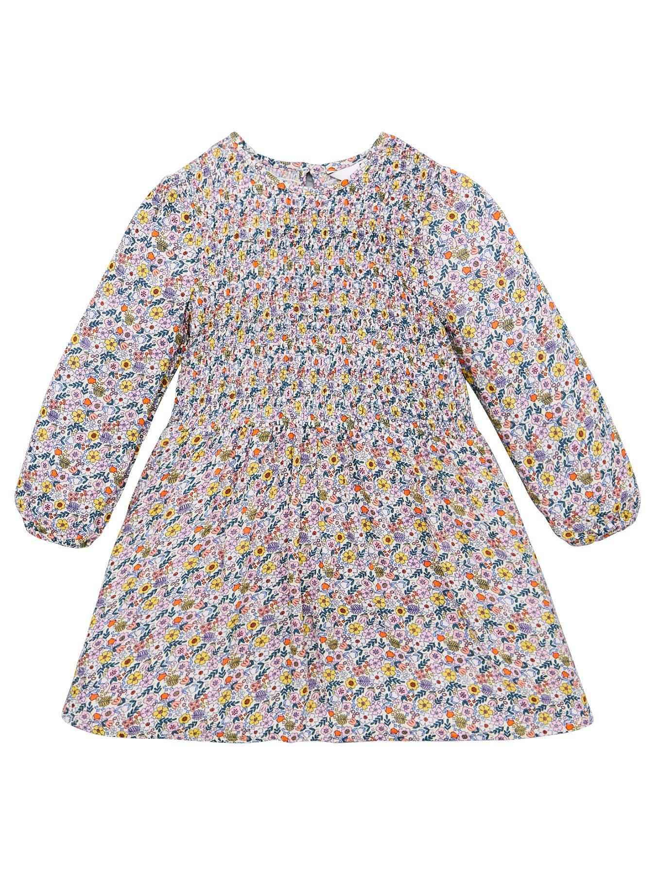 V By Very Girls Floral Long Sleeve Shirred Dress review