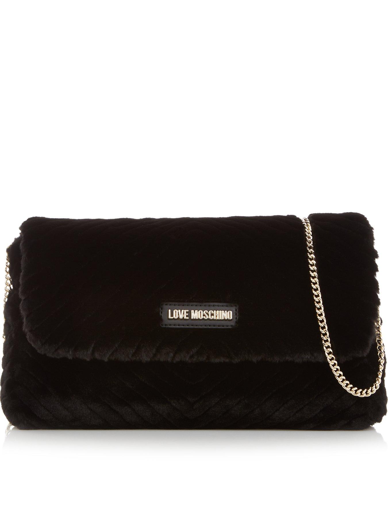 love moschino fur bag