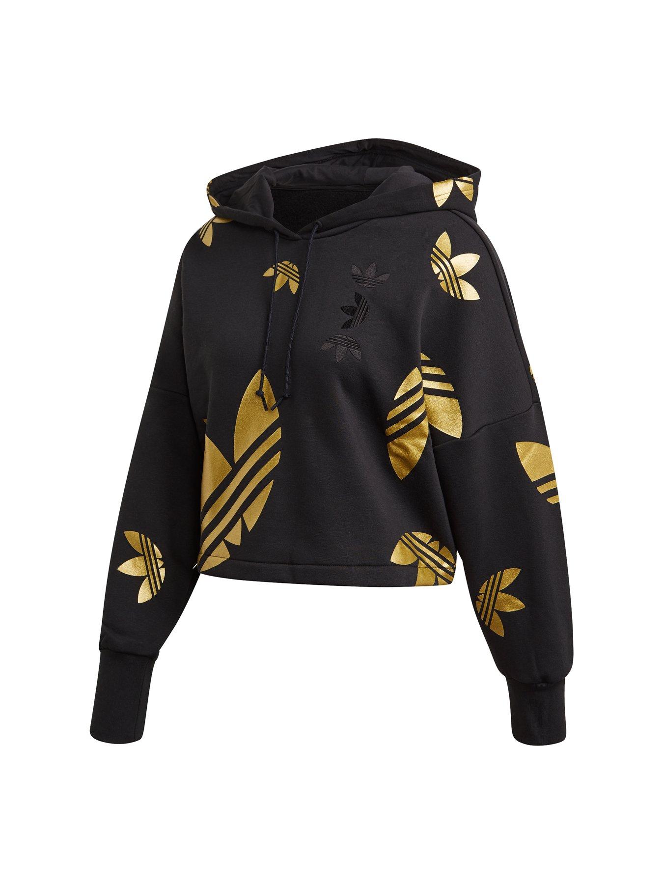 black and gold hoodie adidas