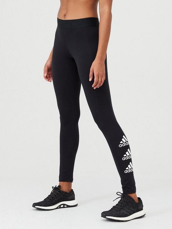 front image of adidas-stacked-leggingsnbsp--black