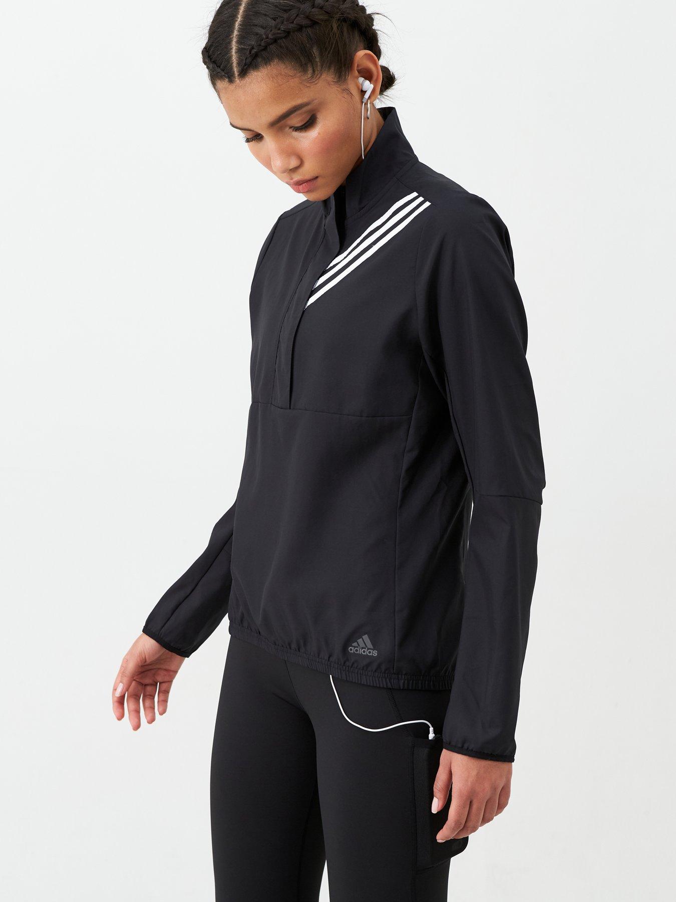 adidas black run it jacket