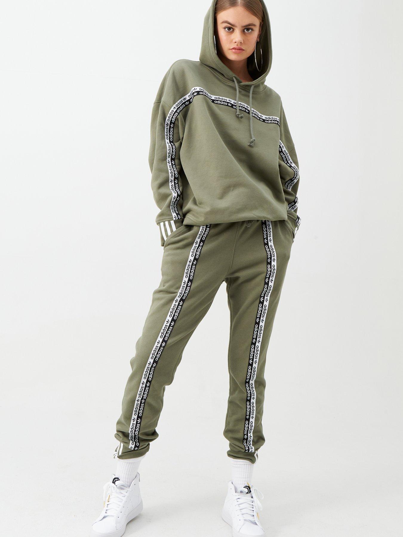 khaki green adidas hoodie womens