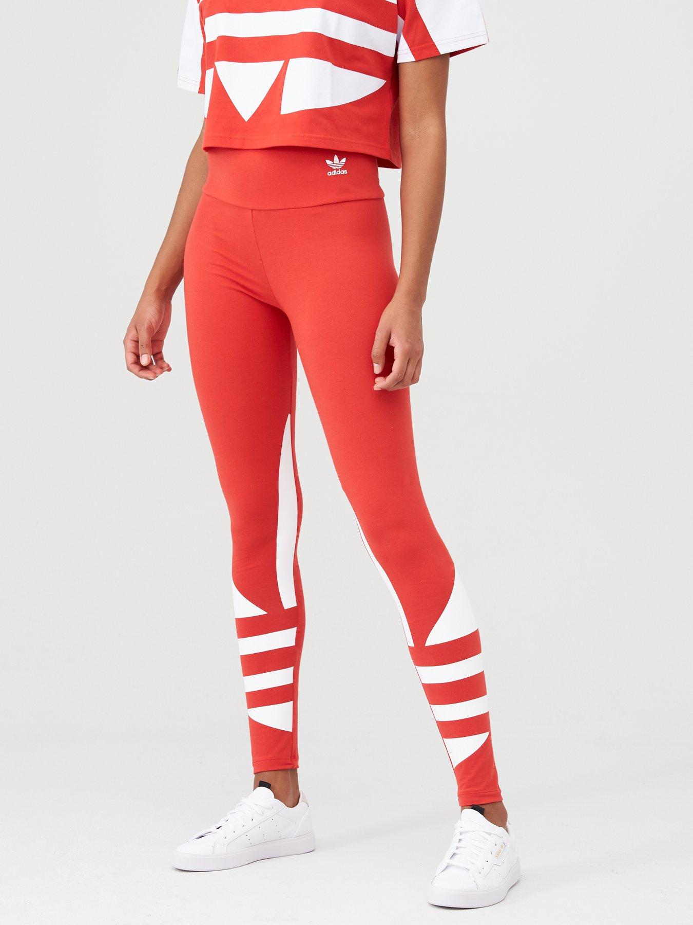 red adidas leggins