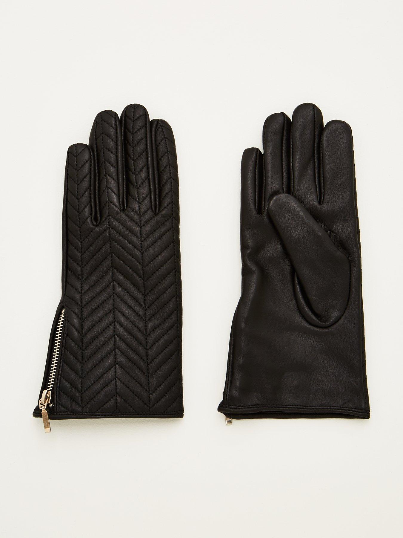 V By Very Leather Quilted Zip Side Gloves review