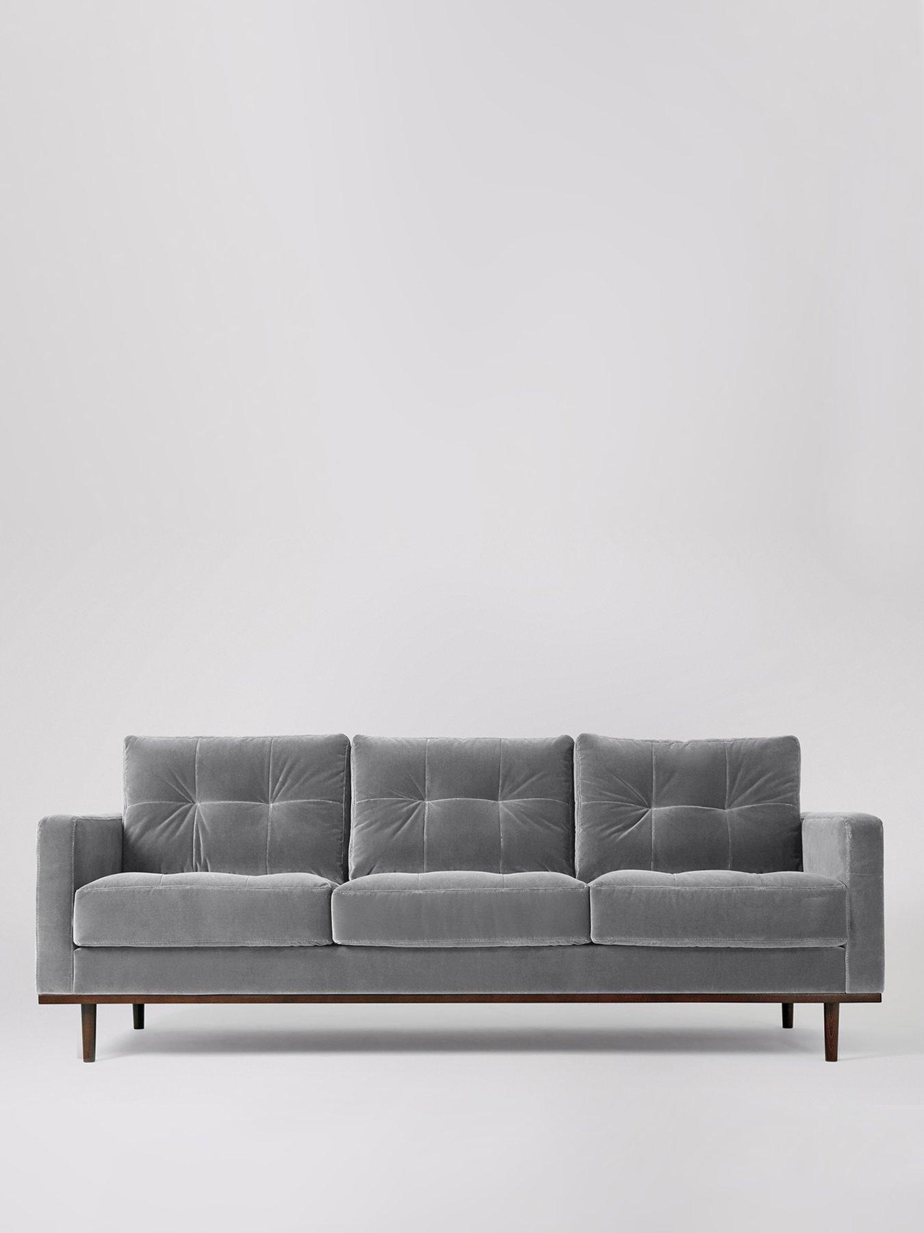 Product photograph of Swoon Berlin Fabric 3 Seater Sofa from very.co.uk