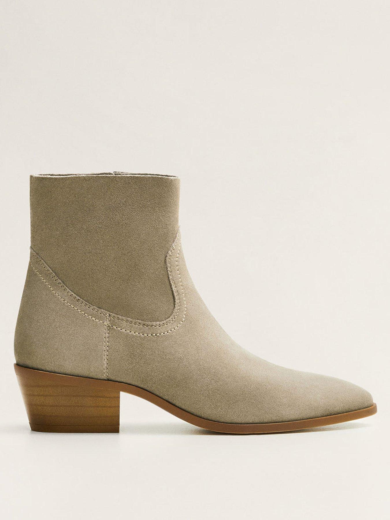 grey ankle cowboy boots