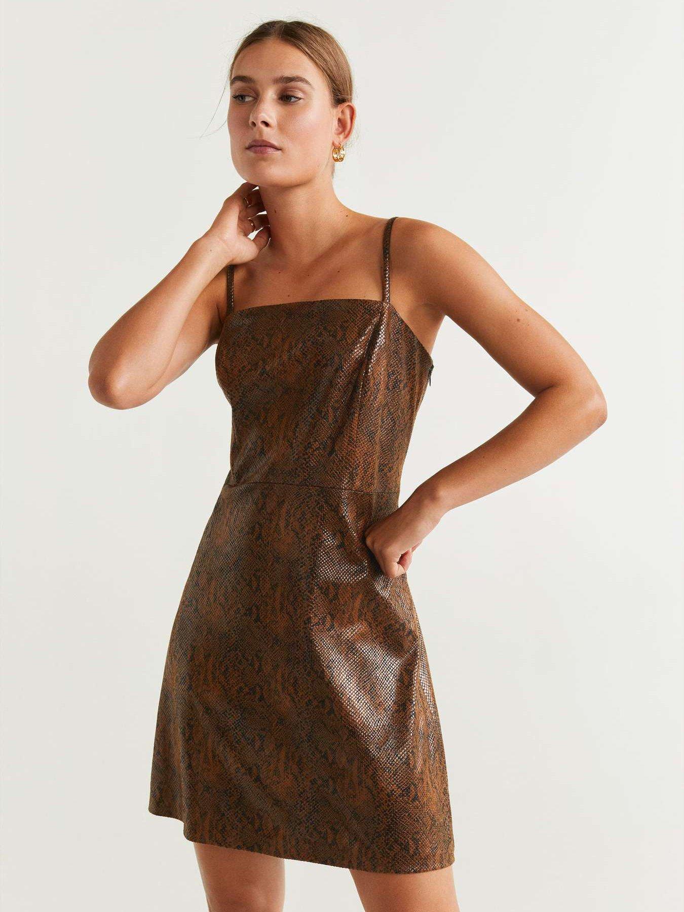mango snake print gown