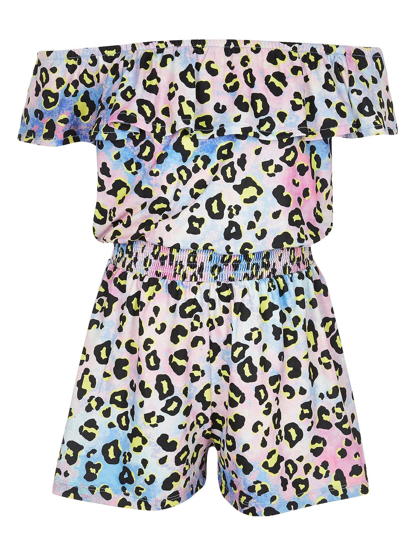 river island leopard print playsuit