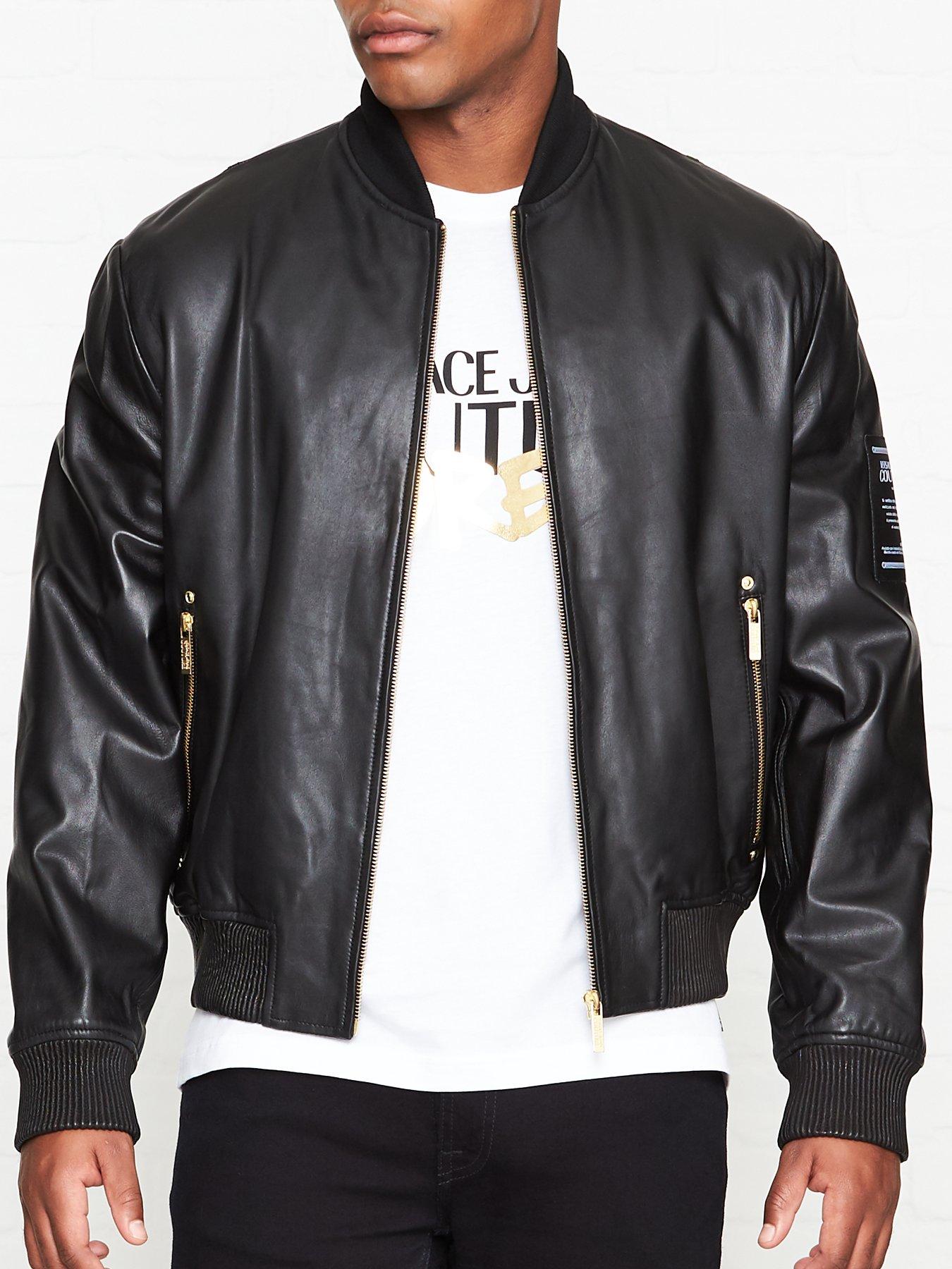 versace jeans leather jacket