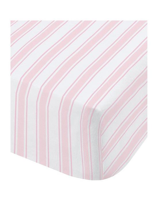 stillFront image of bianca-fine-linens-bianca-pink-check-cotton-fitted-sheet