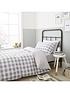  image of bianca-fine-linens-bianca-grey-stripe-fitted-sheet