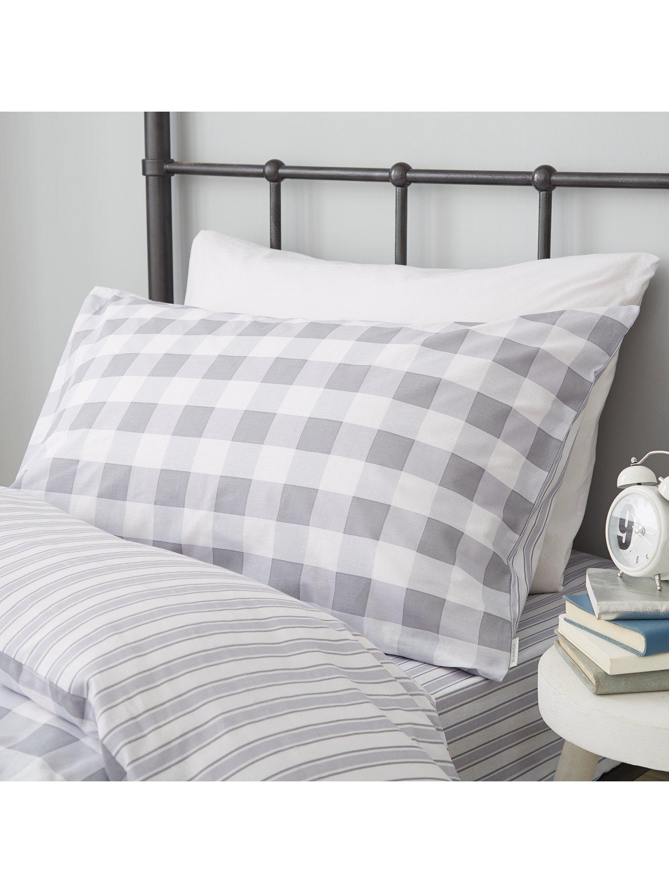 Image 3 of 6 of Bianca Fine Linens Grey Stripe 100% Cotton Duvet Set