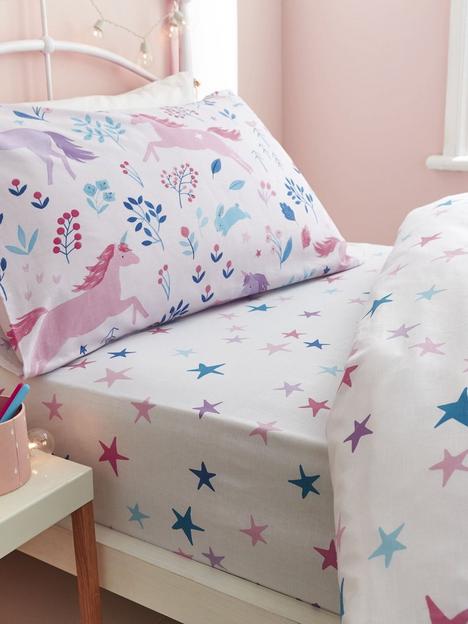 bianca-fine-linens-woodland-unicorn-and-stars-cotton-fitted-sheet
