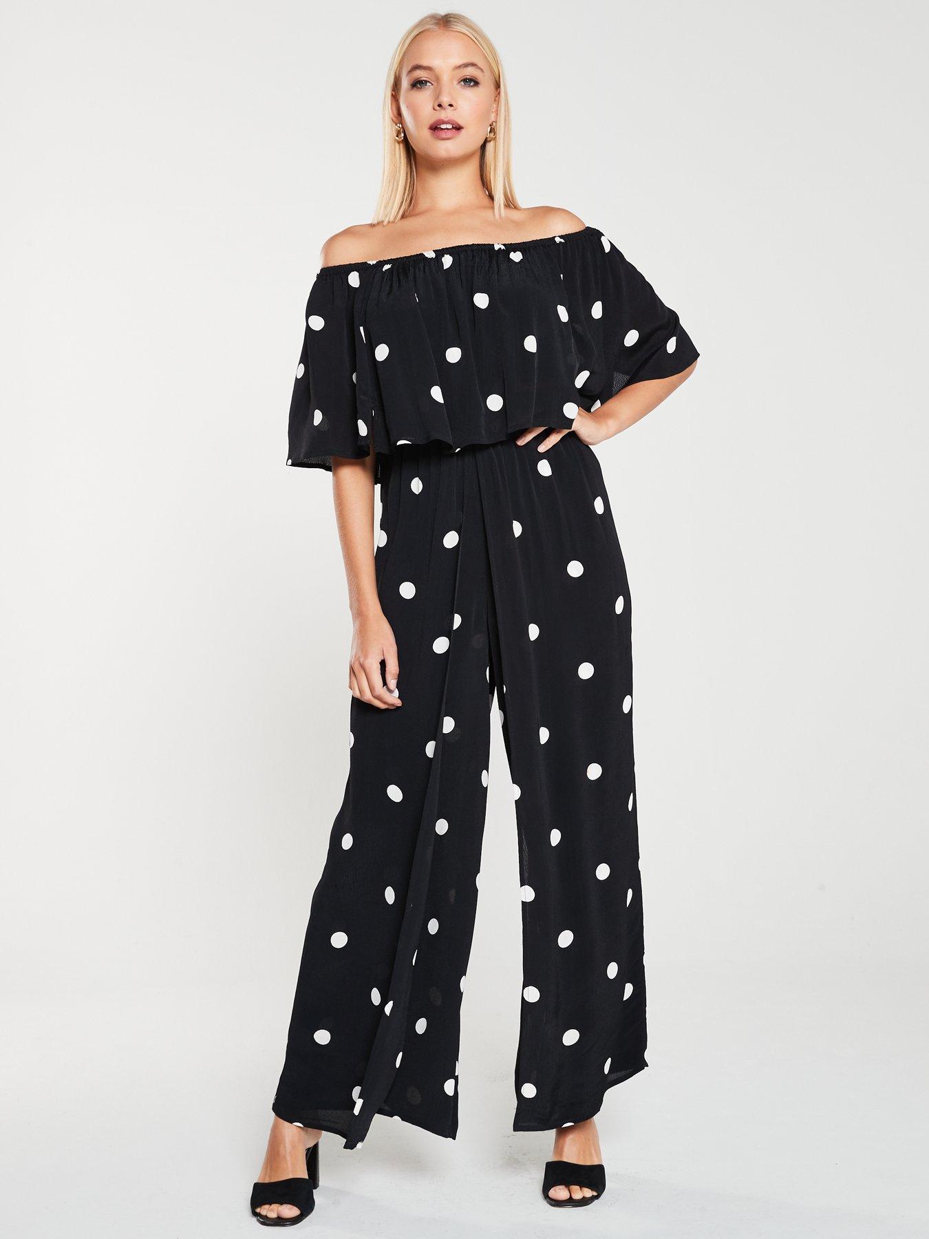 river island spot jumpsuit