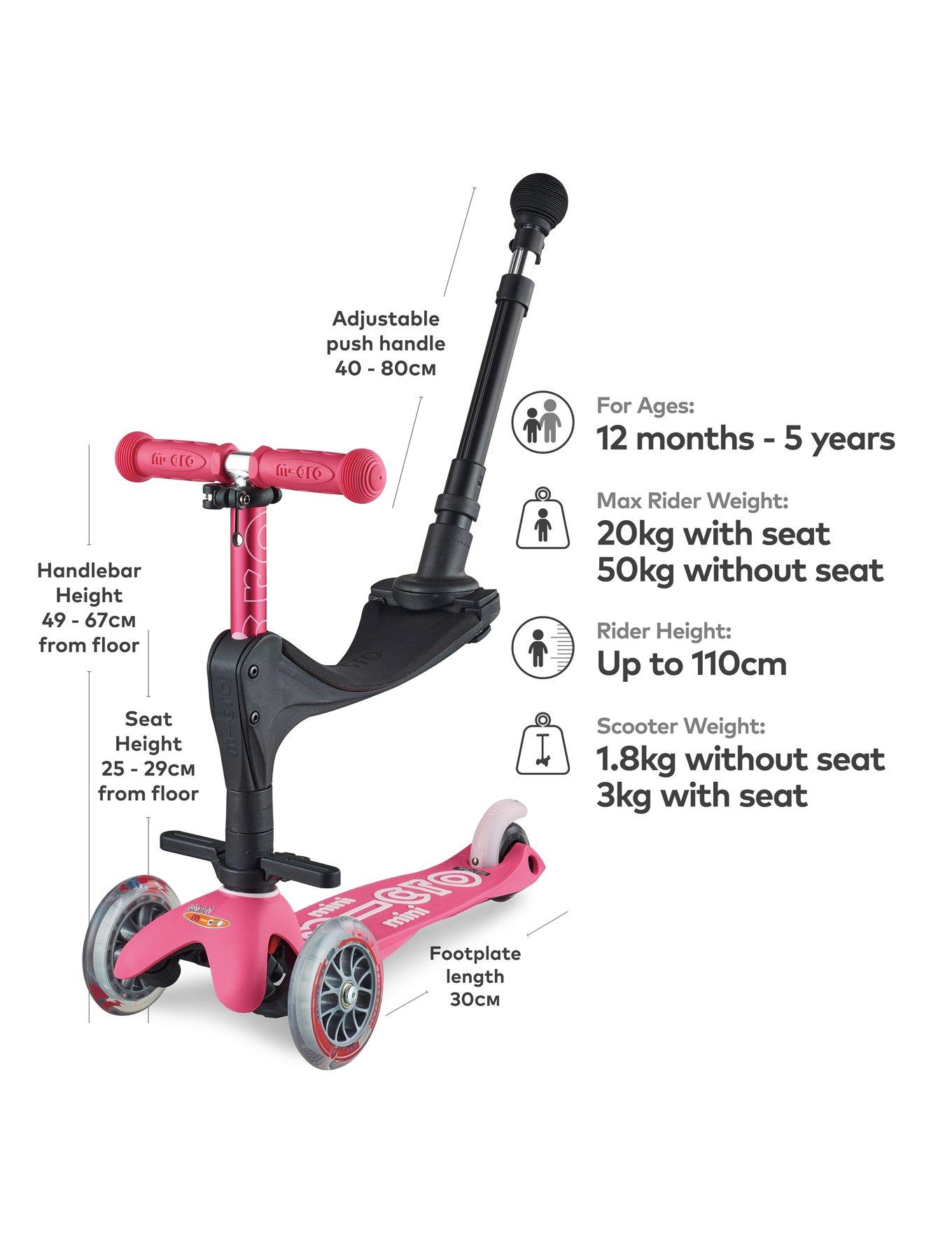 mini micro scooter deluxe pink