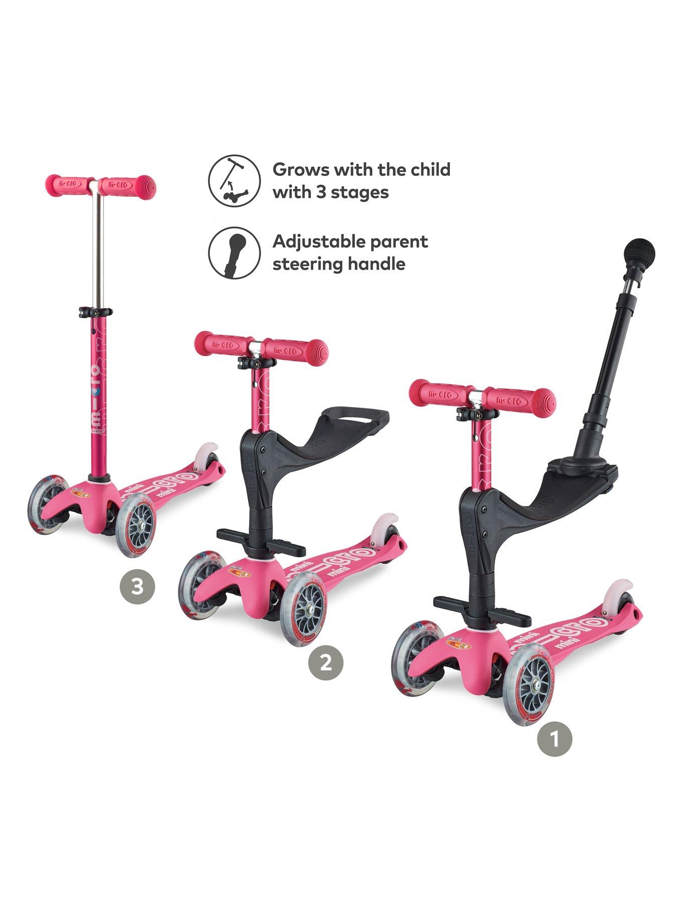 Micro Scooter 3-in-1 Mini Deluxe Plus - Pink | very.co.uk