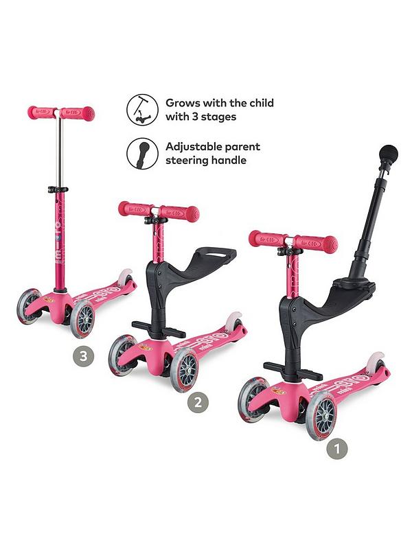 Image 3 of 4 of Micro Scooter 3-in-1 Mini Deluxe Plus - Pink