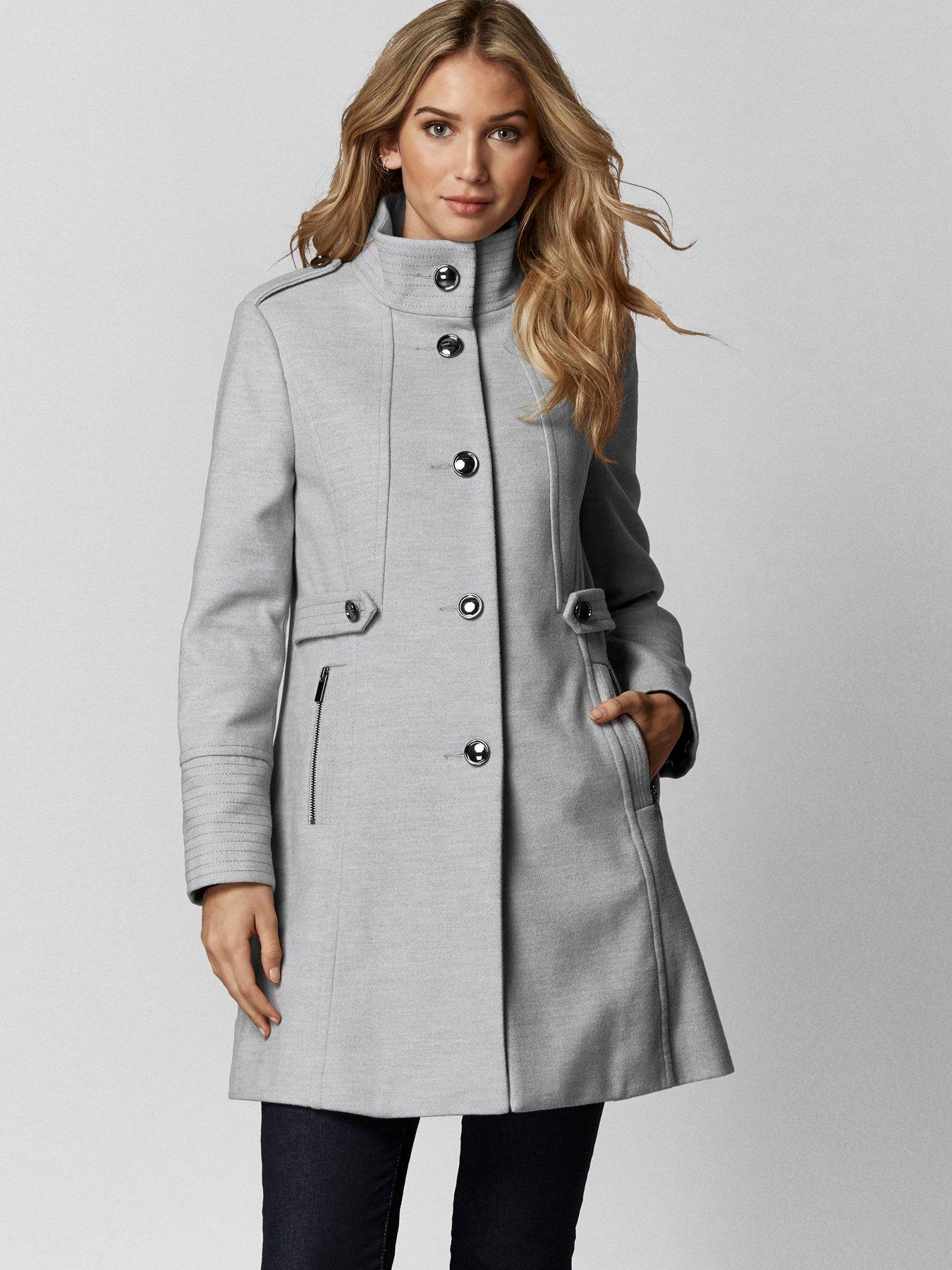 petite grey coat