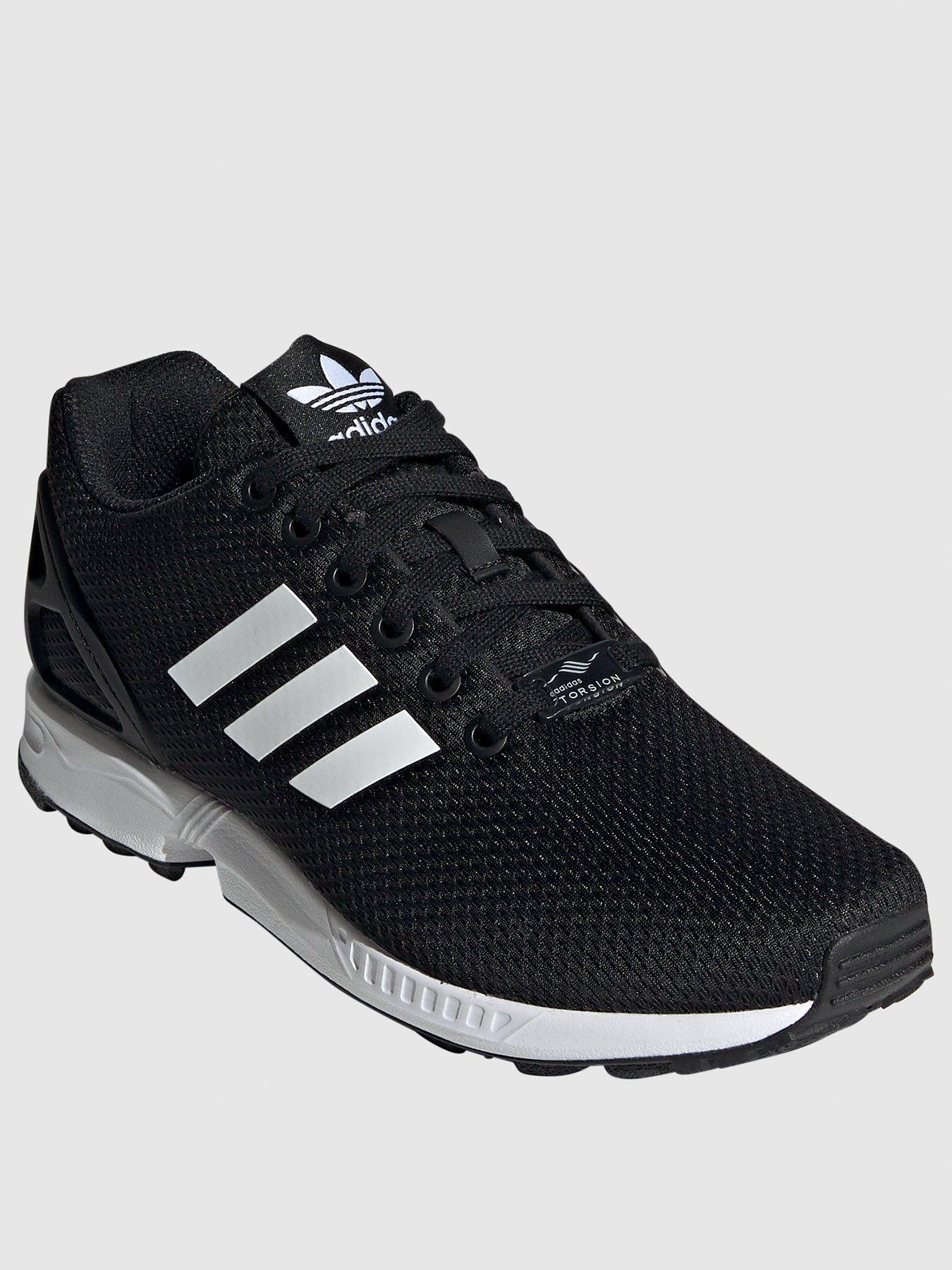 adidas originals zx flux trainers in black