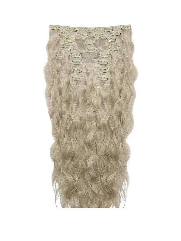 Image 1 of 4 of Beauty Works 18" Beach Wave Double Hair Set Clip-In Extensions