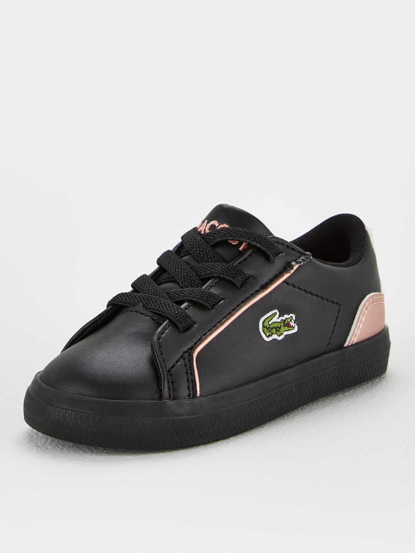 boys black lacoste trainers