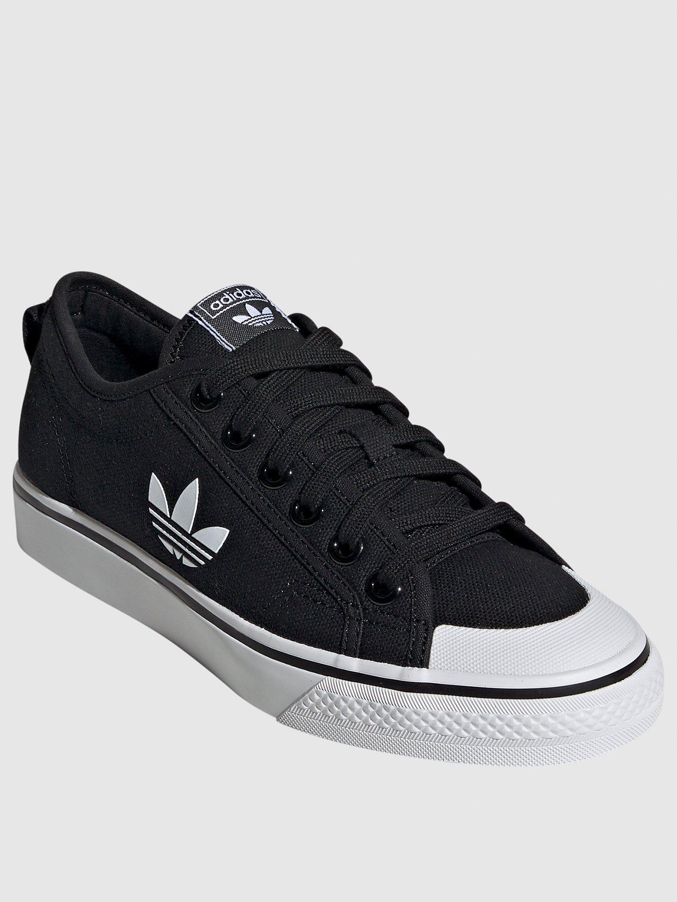 black nizza trainers
