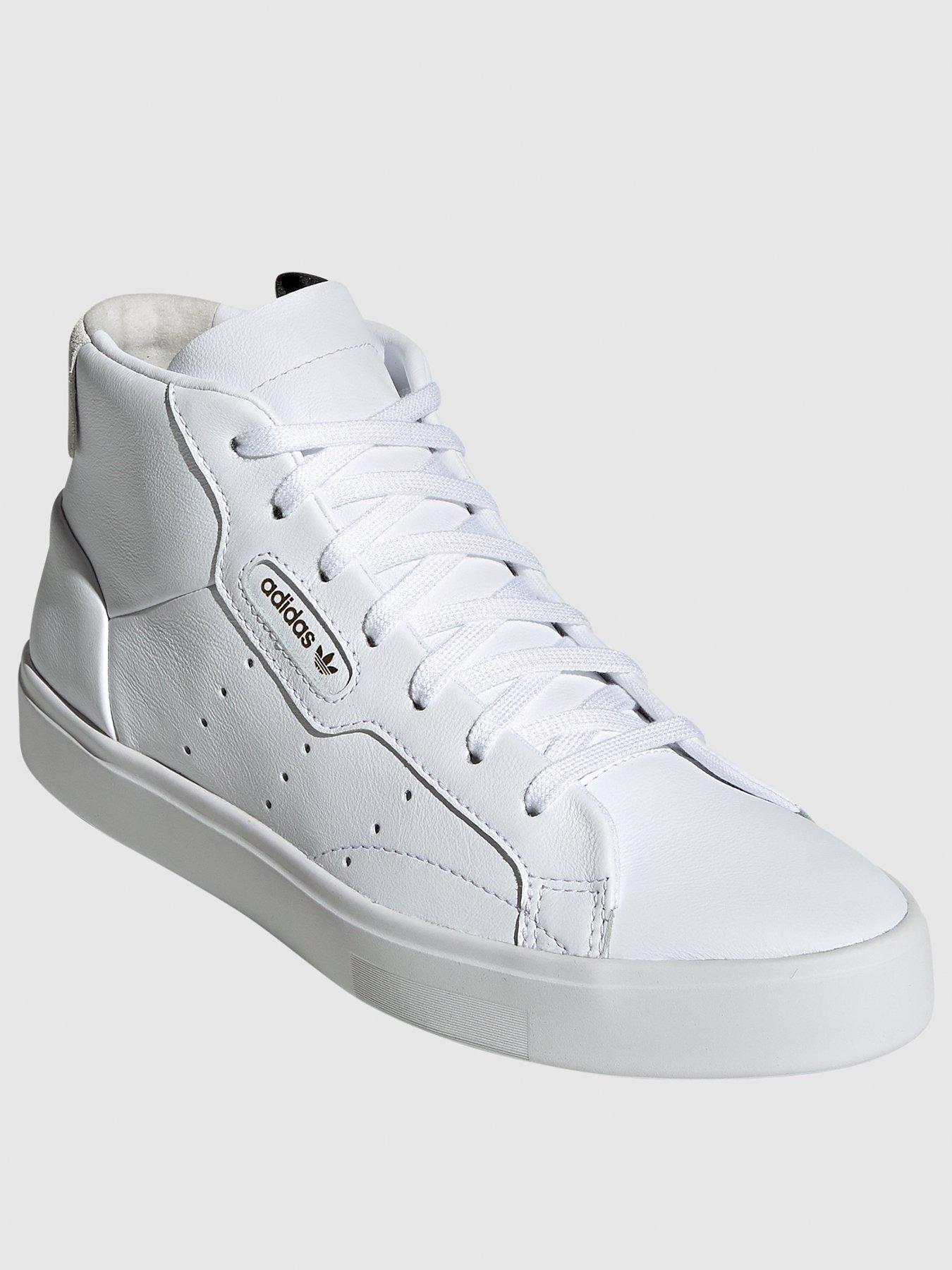 adidas originals sleek white trainers