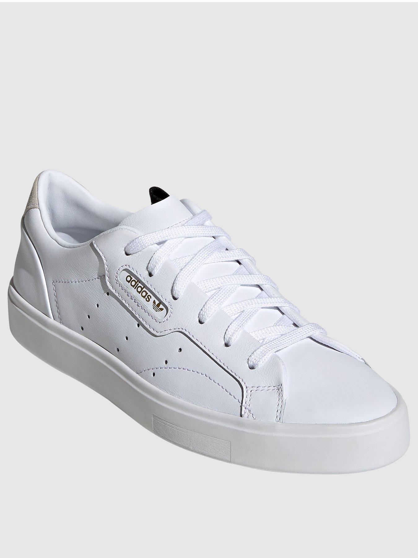 adidas white sleek trainers