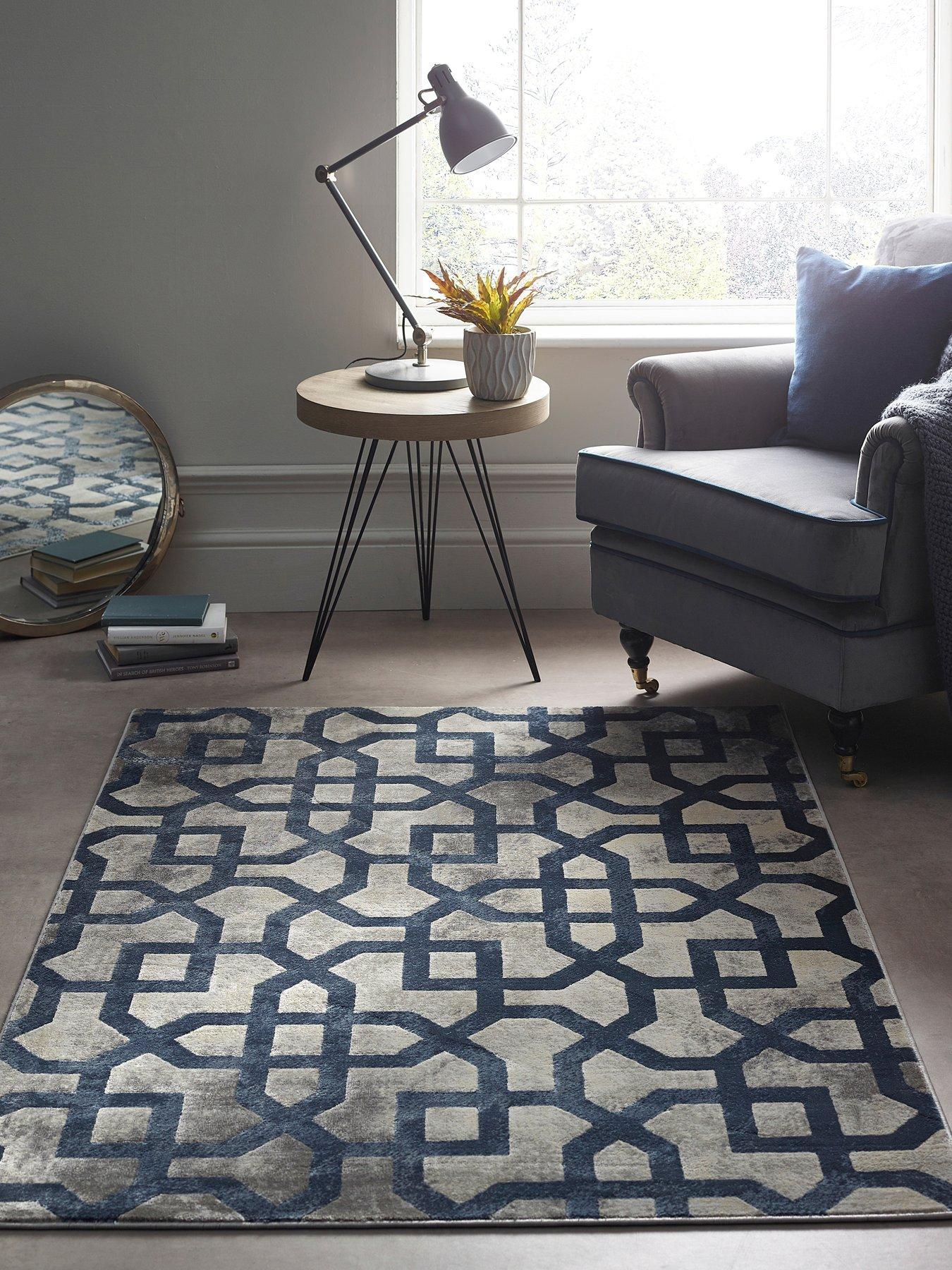 Image 4 of 4 of Very Home Avanti Rug - Grey/Blue