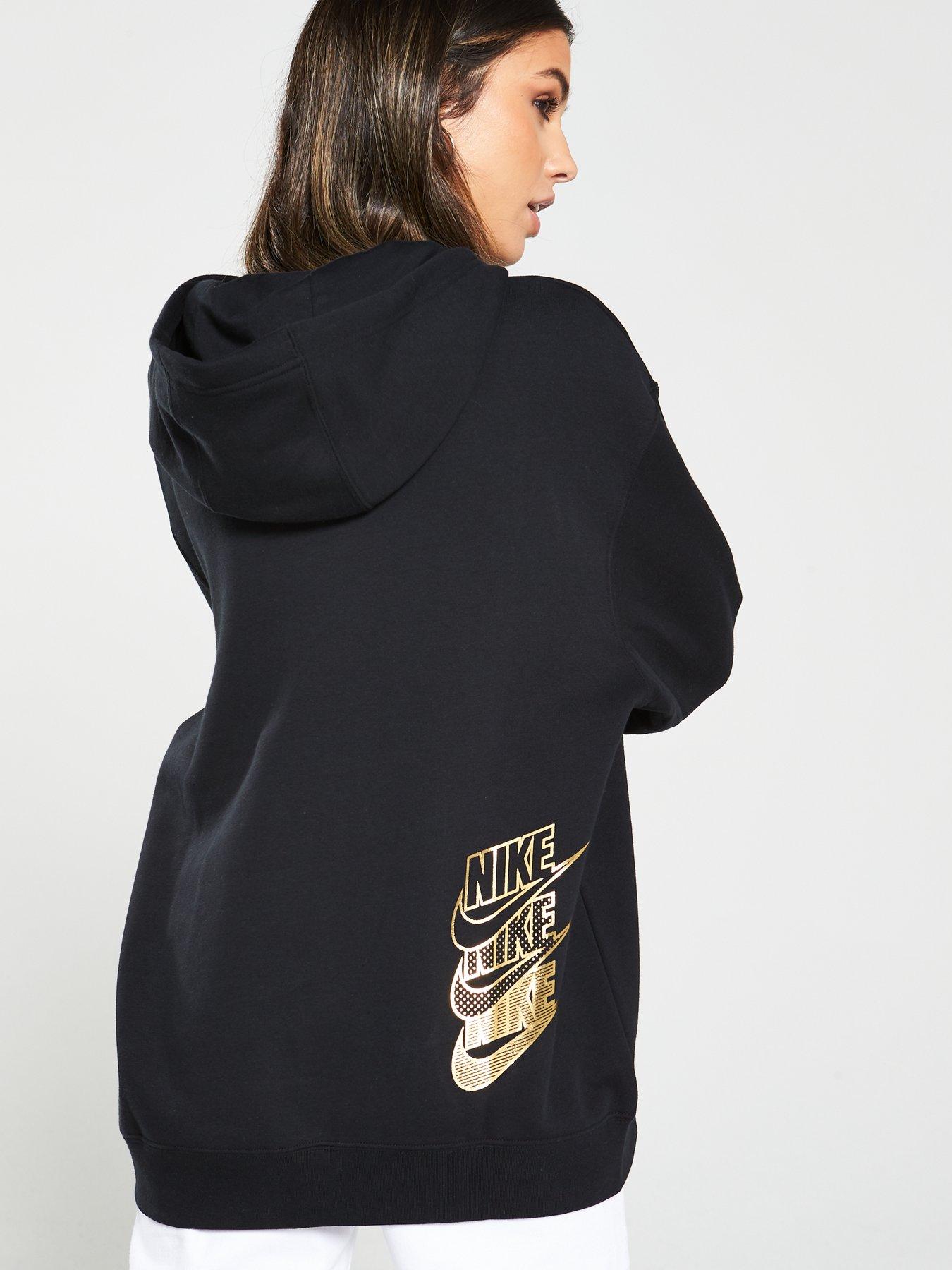 black and gold nike hoodie womens