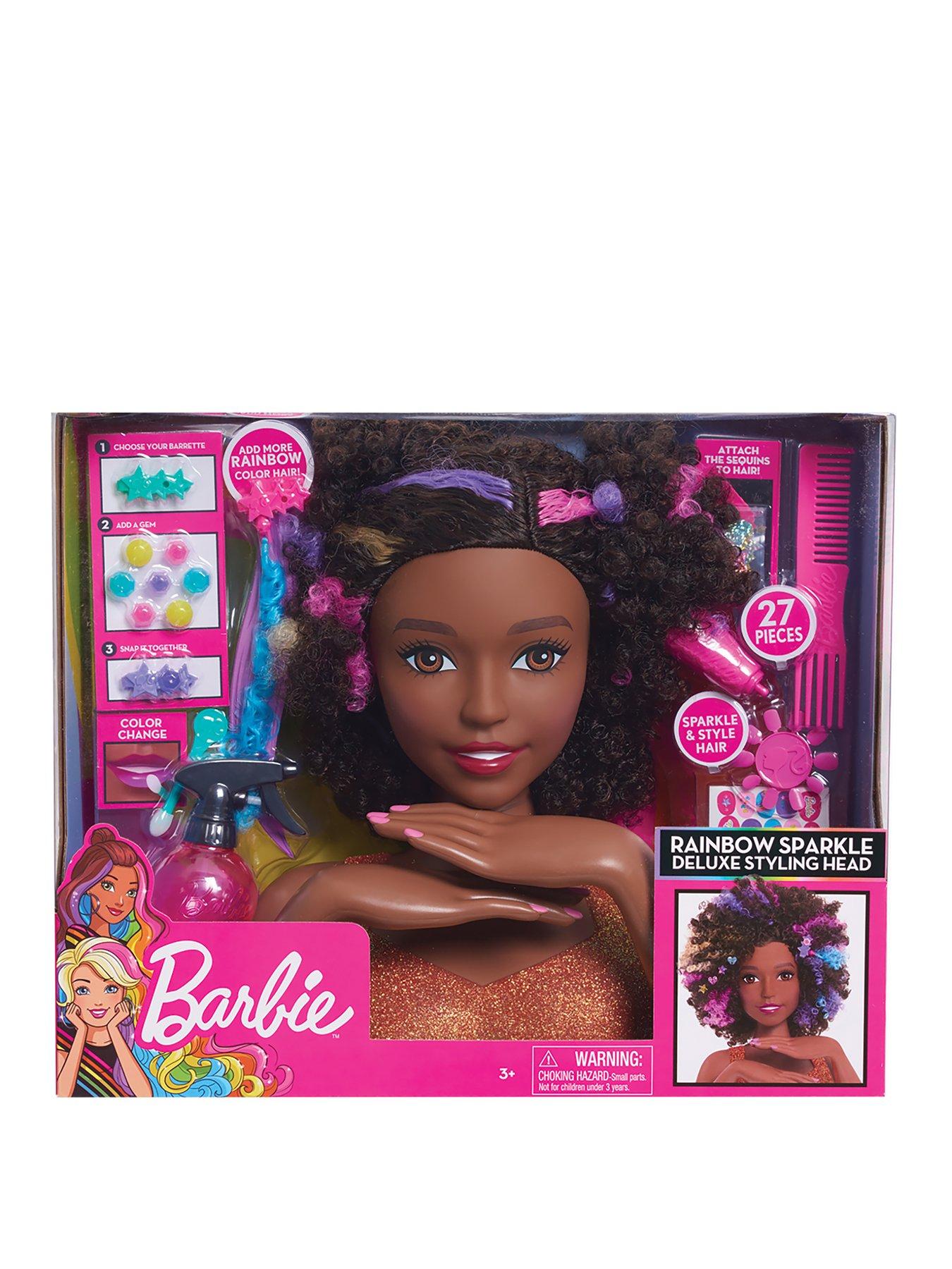 barbie rainbow sparkle deluxe styling head