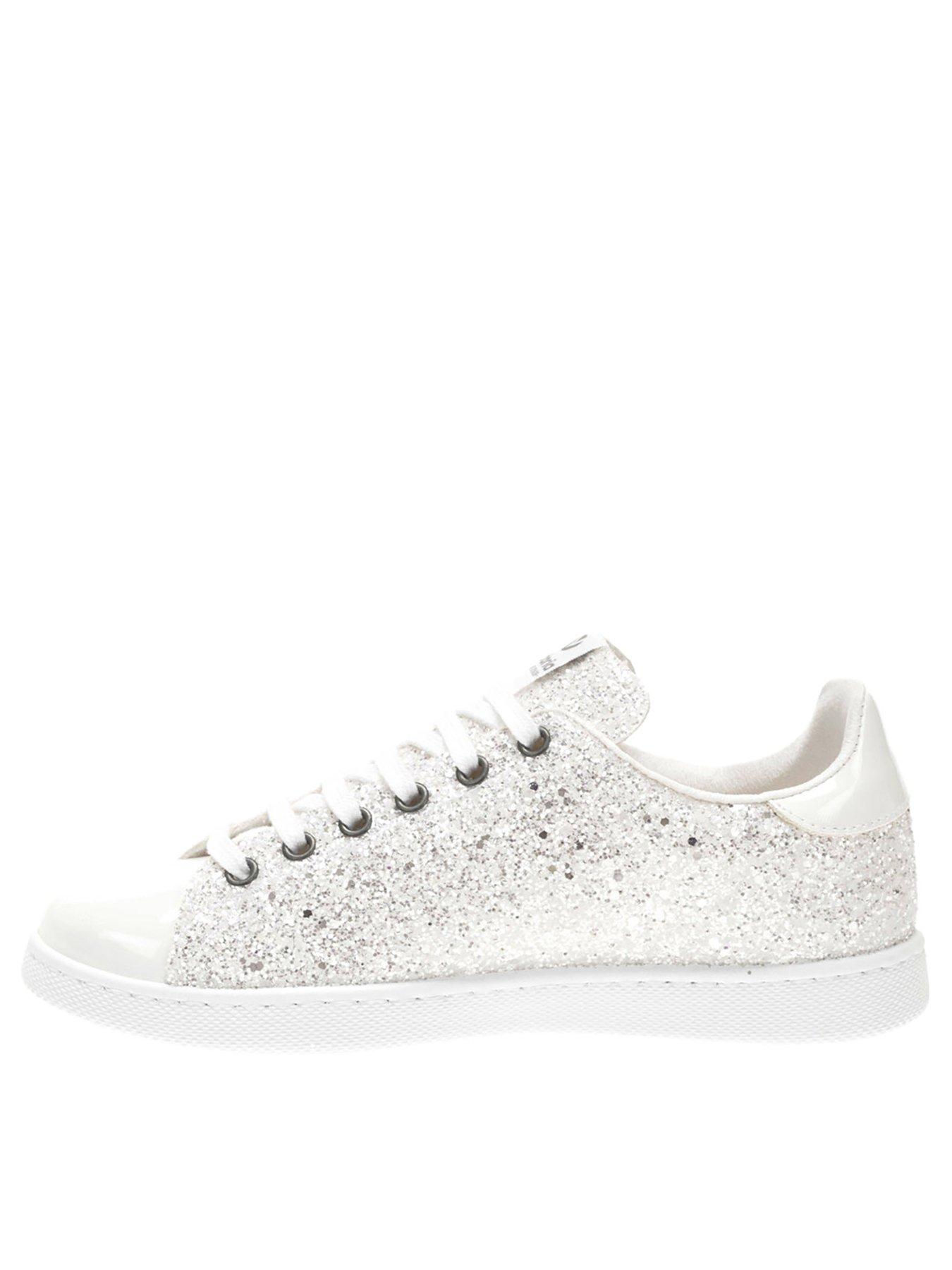white glitter trainers uk