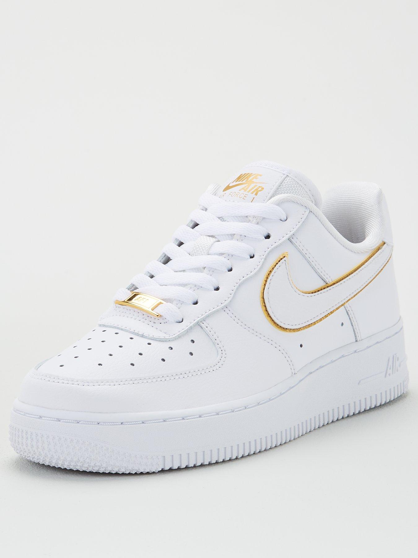 nike air force 1 white gold