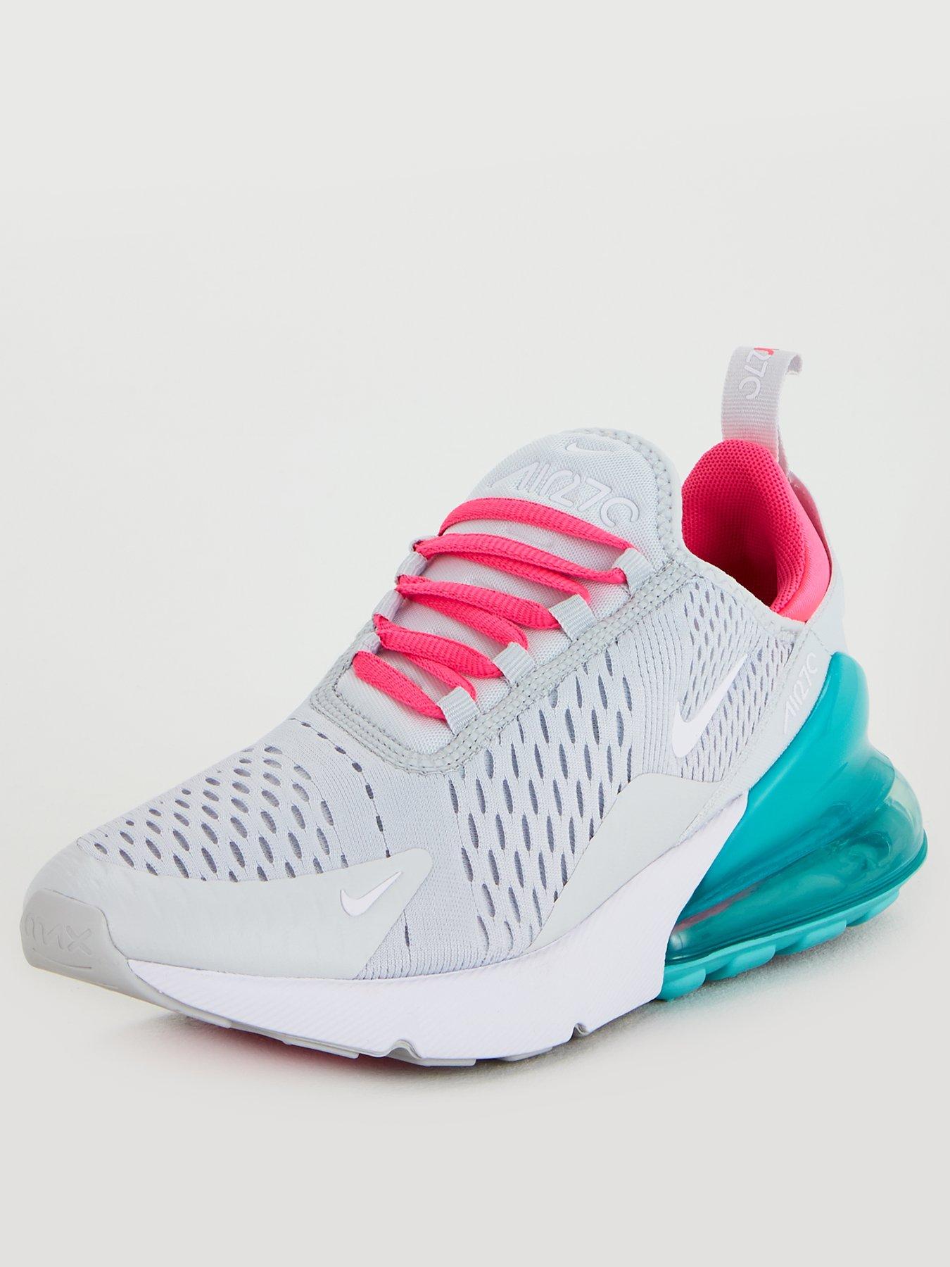nike white and pink air max 270