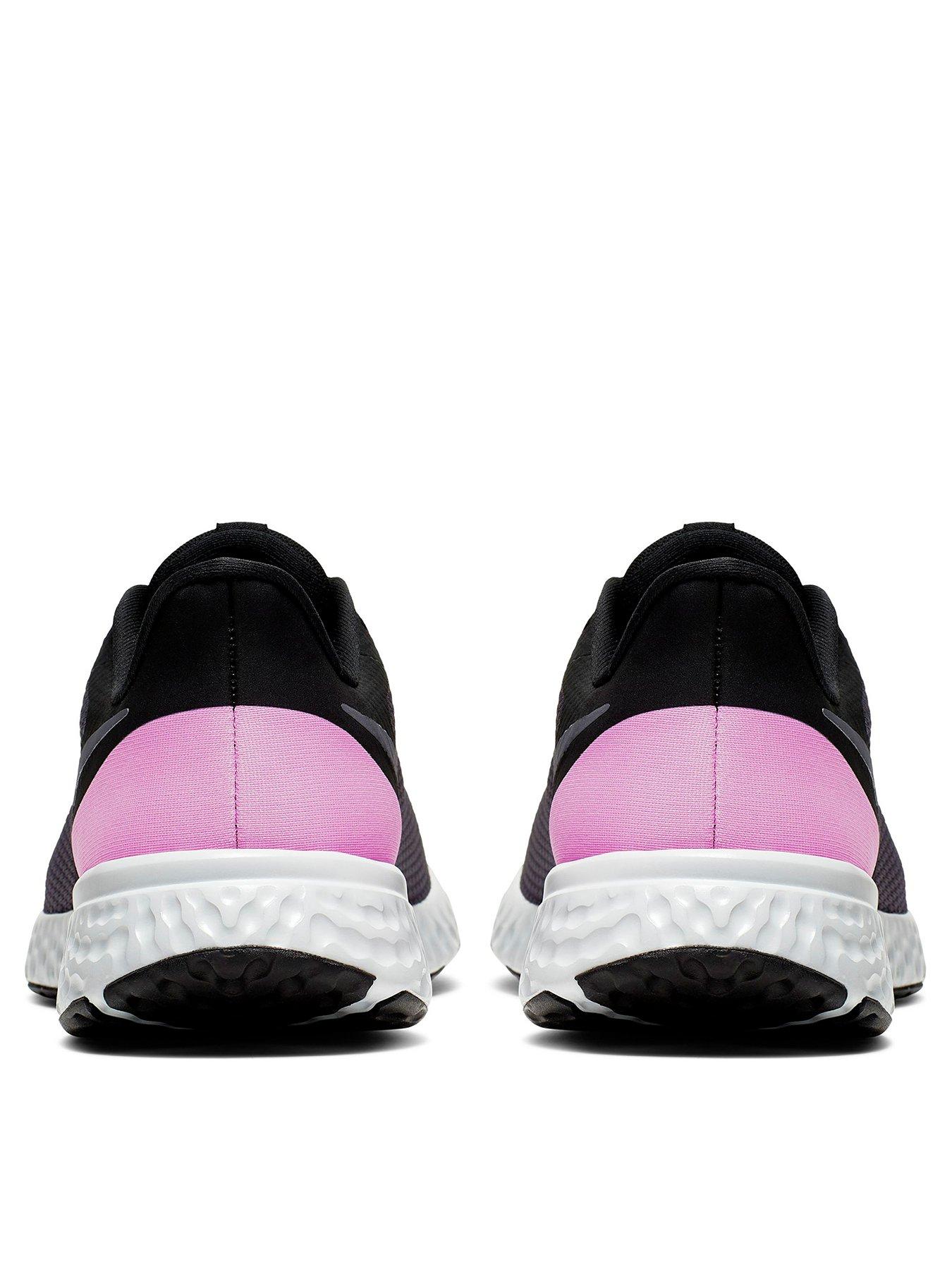 nike revolution pink and black