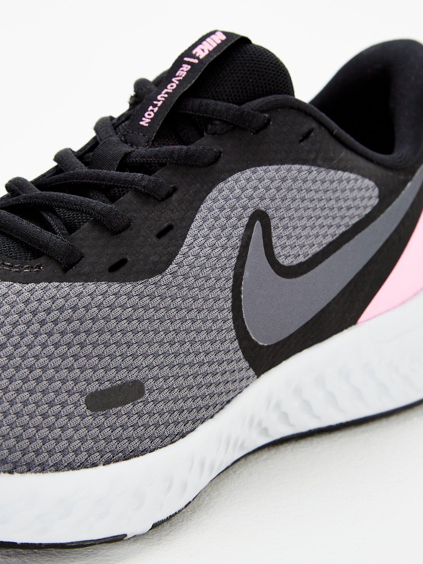 nike revolution pink and black
