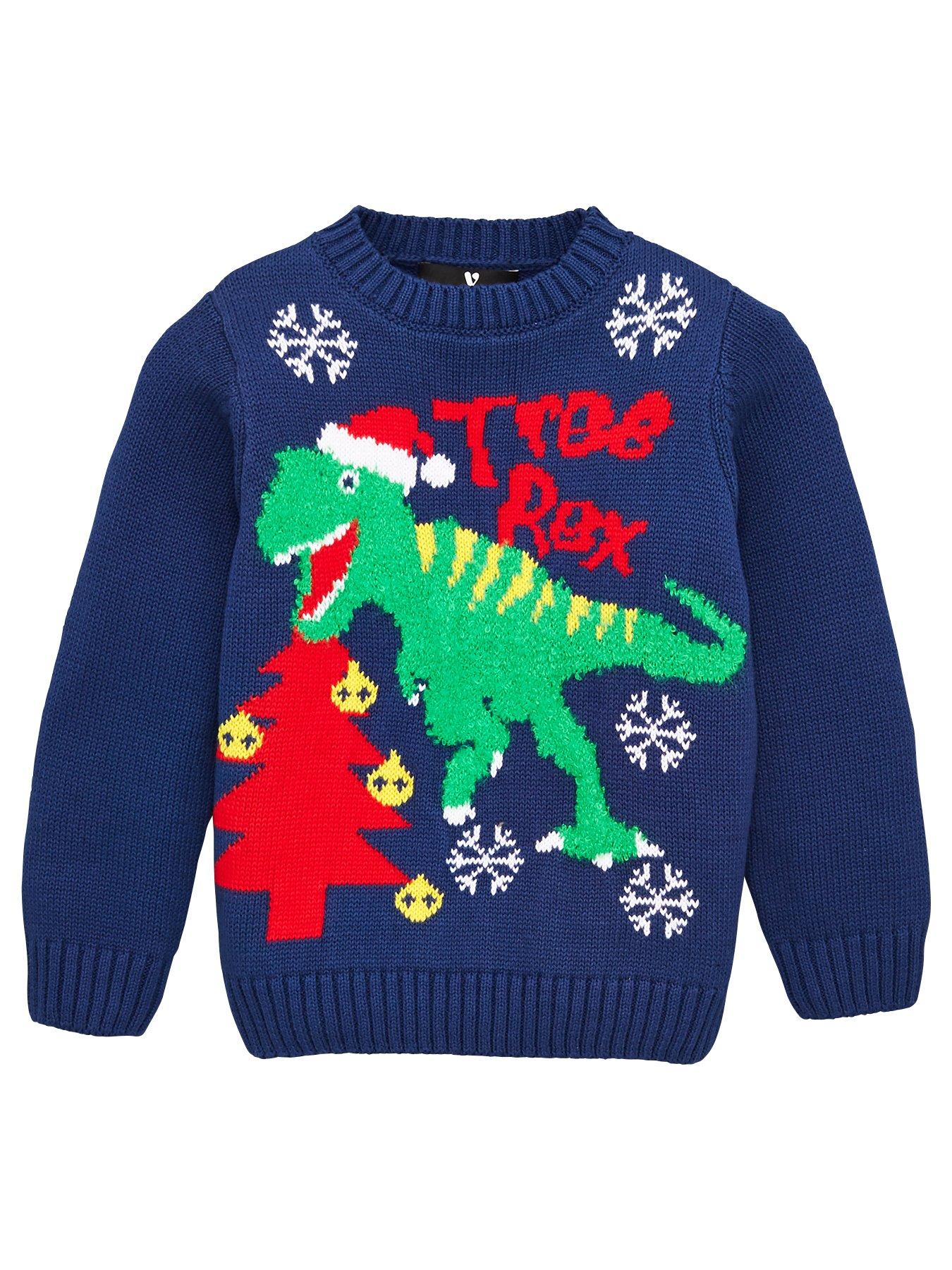 V By Very Boys Tree Rex Dinosaur Christmas Jumper review