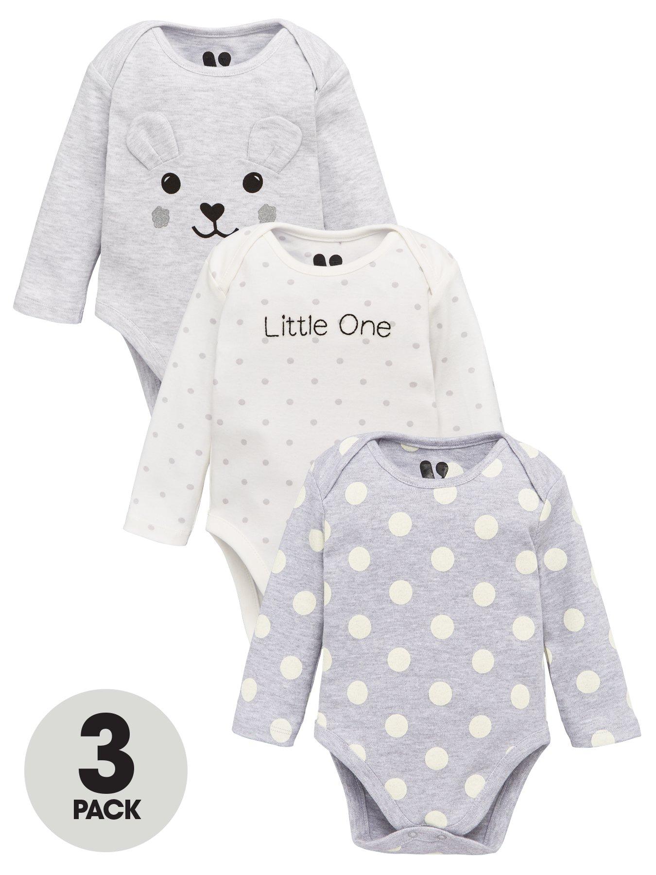 V By Very Baby Unisex 3 Pack Bear Bodysuits review