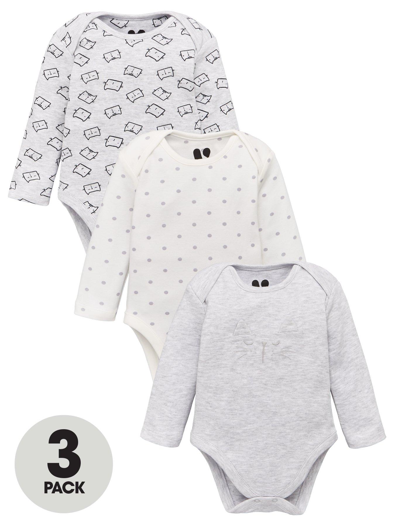 V By Very Unisex 3 Pack Cat Babygrows review