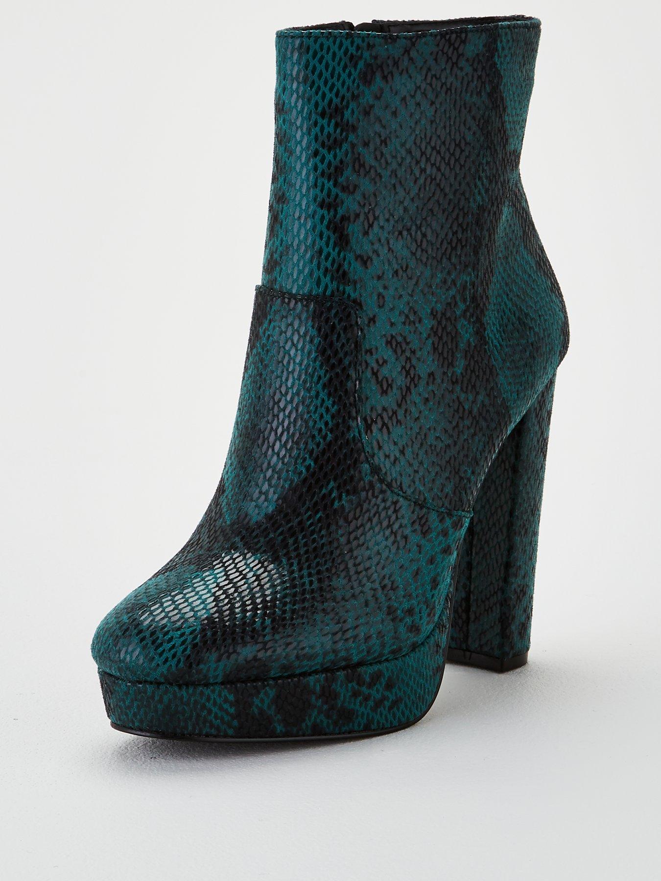 teal ankle boots uk