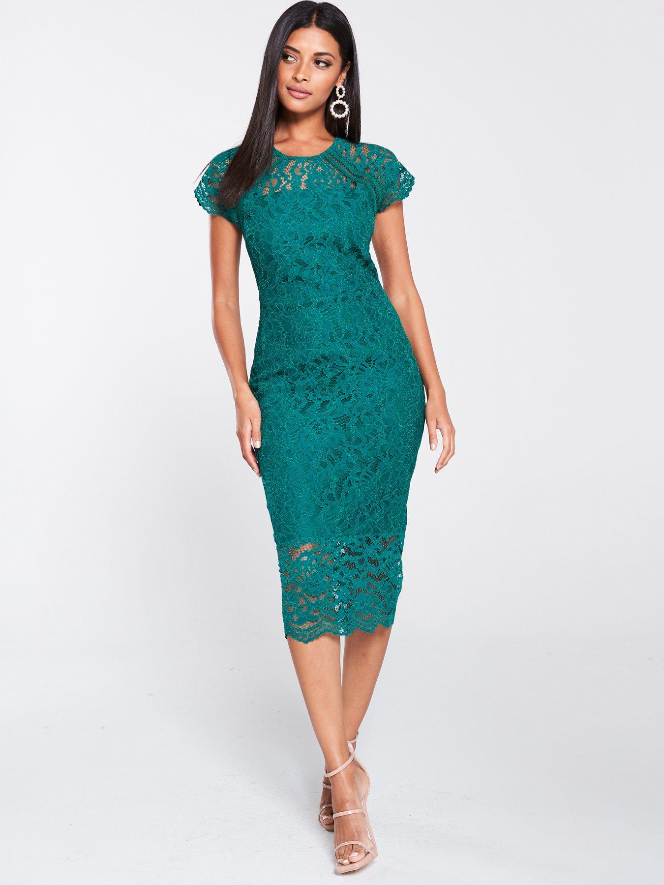 v by very green lace dress