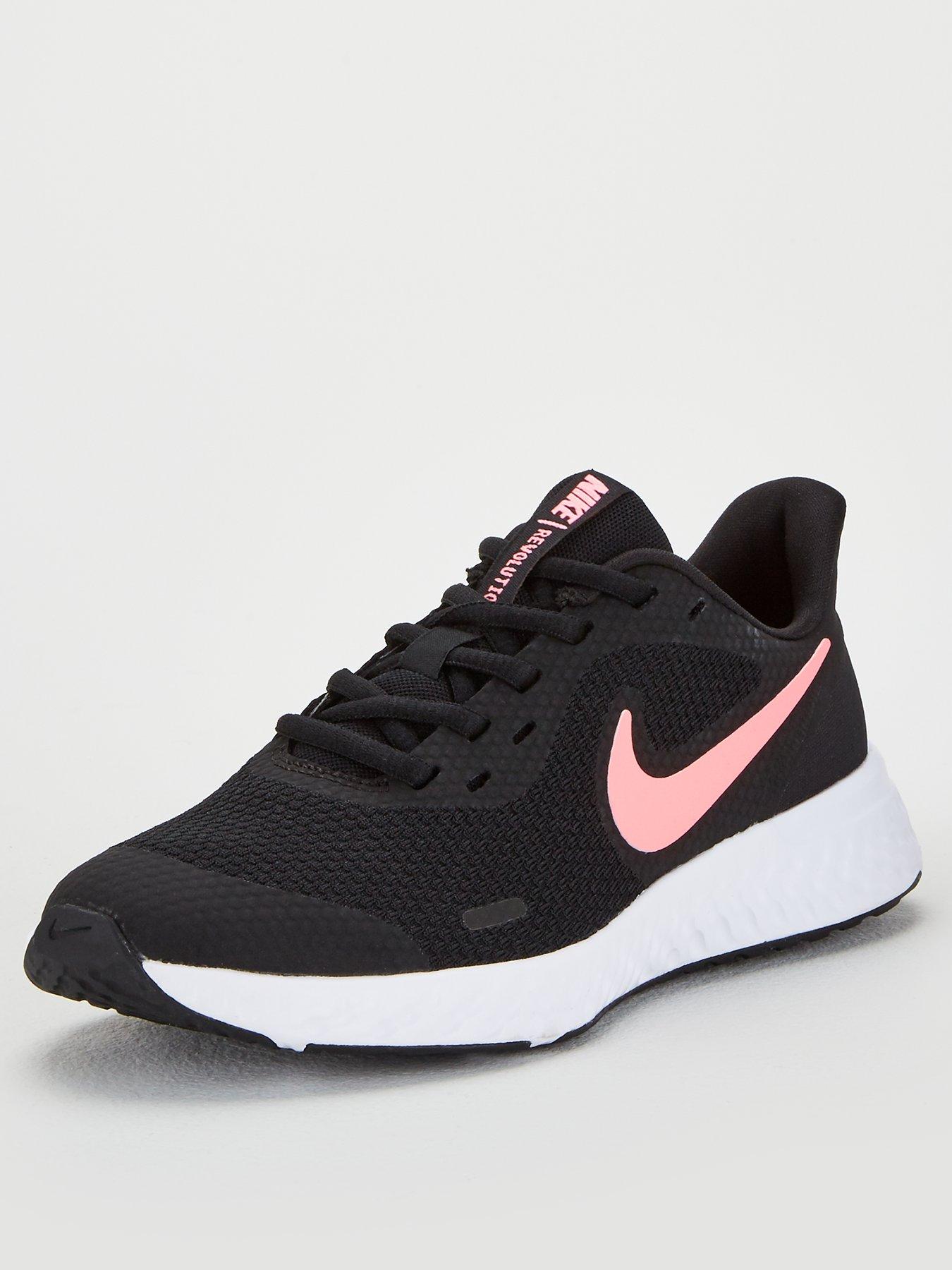 black and pink nike sneakers