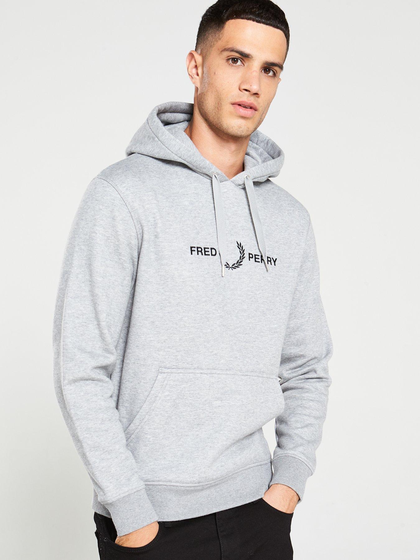 fred perry grey hoodie