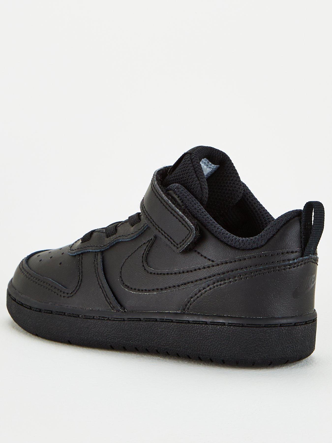 Nike court borough hot sale low black