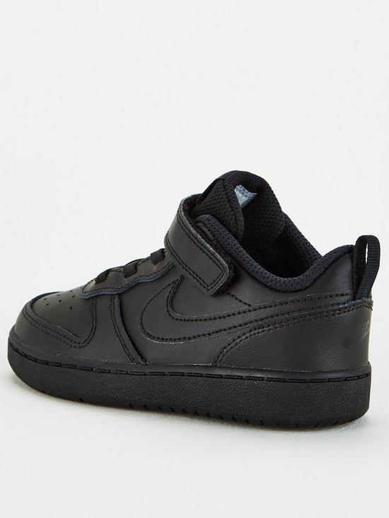 stillFront image of nike-court-borough-low-2-toddler-trainers-black