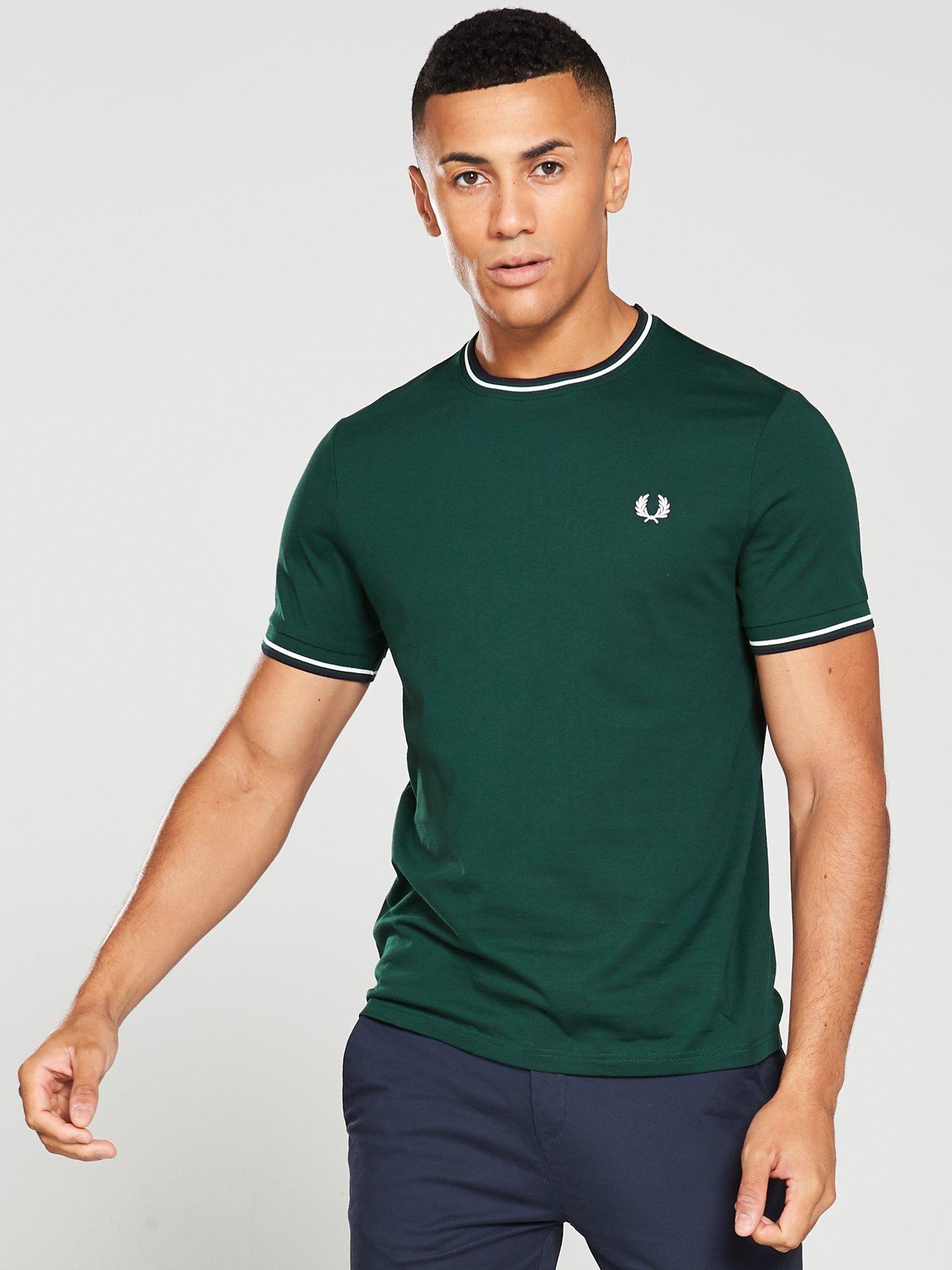 fred perry twin tipped t shirt green