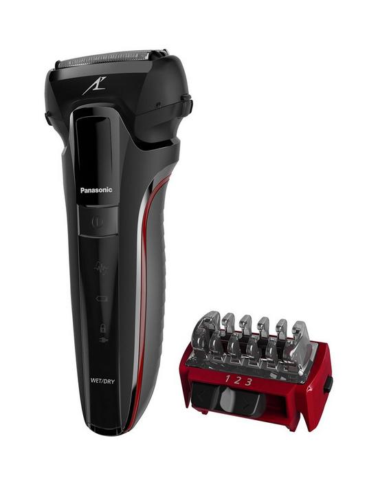 front image of panasonic-es-ll21-3-blade-wet-amp-dry-mens-electric-shaver