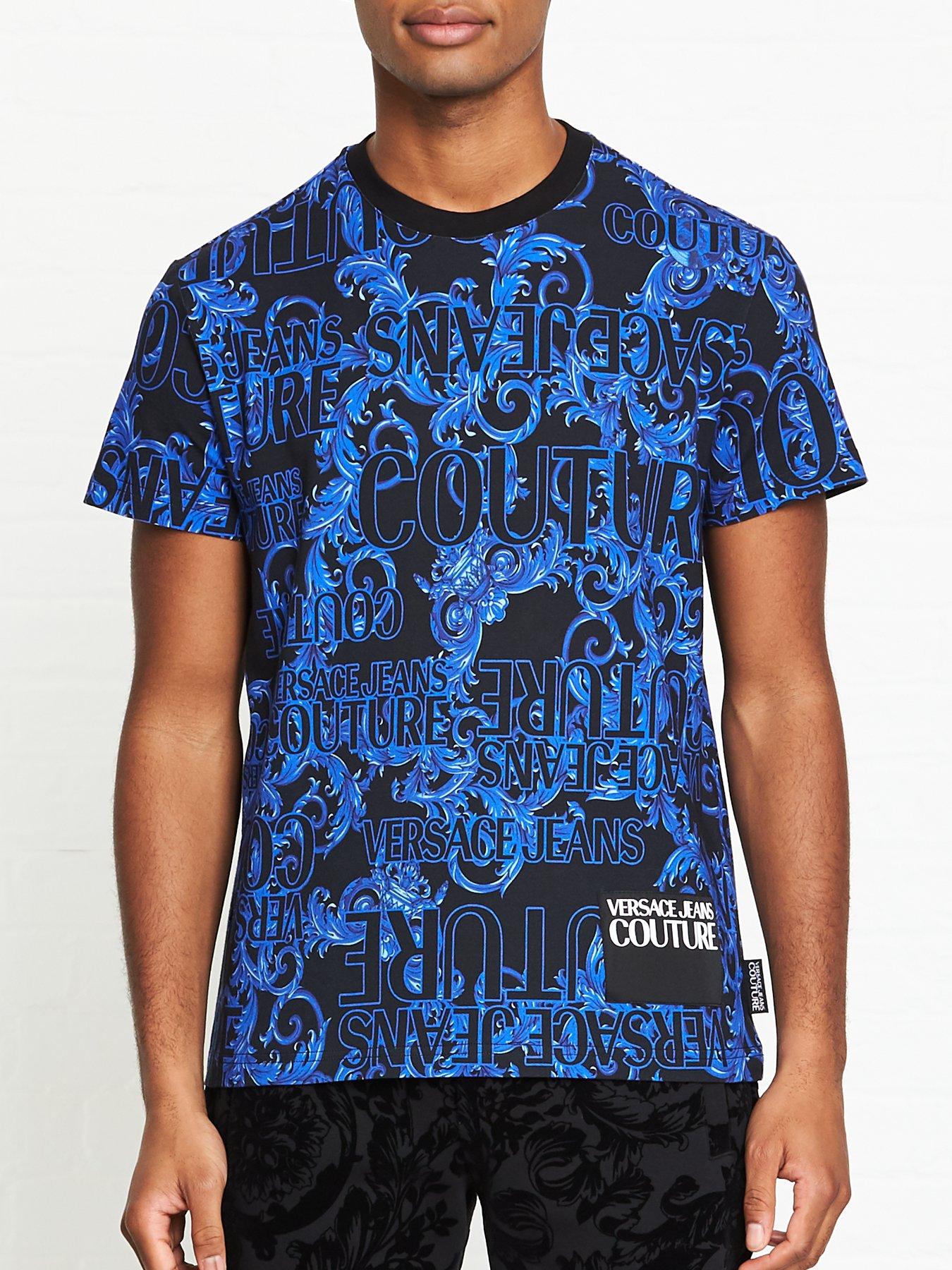 versace jeans t shirt blue